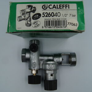 Grupa bezpieczeństwa CALEFFI 526040 1/2" 7 bar do zasobników ciepłej wody