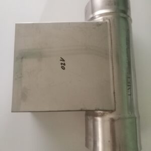 Trójnik wyczystka kominowa prostokątna nierdzewna UMET dn 120