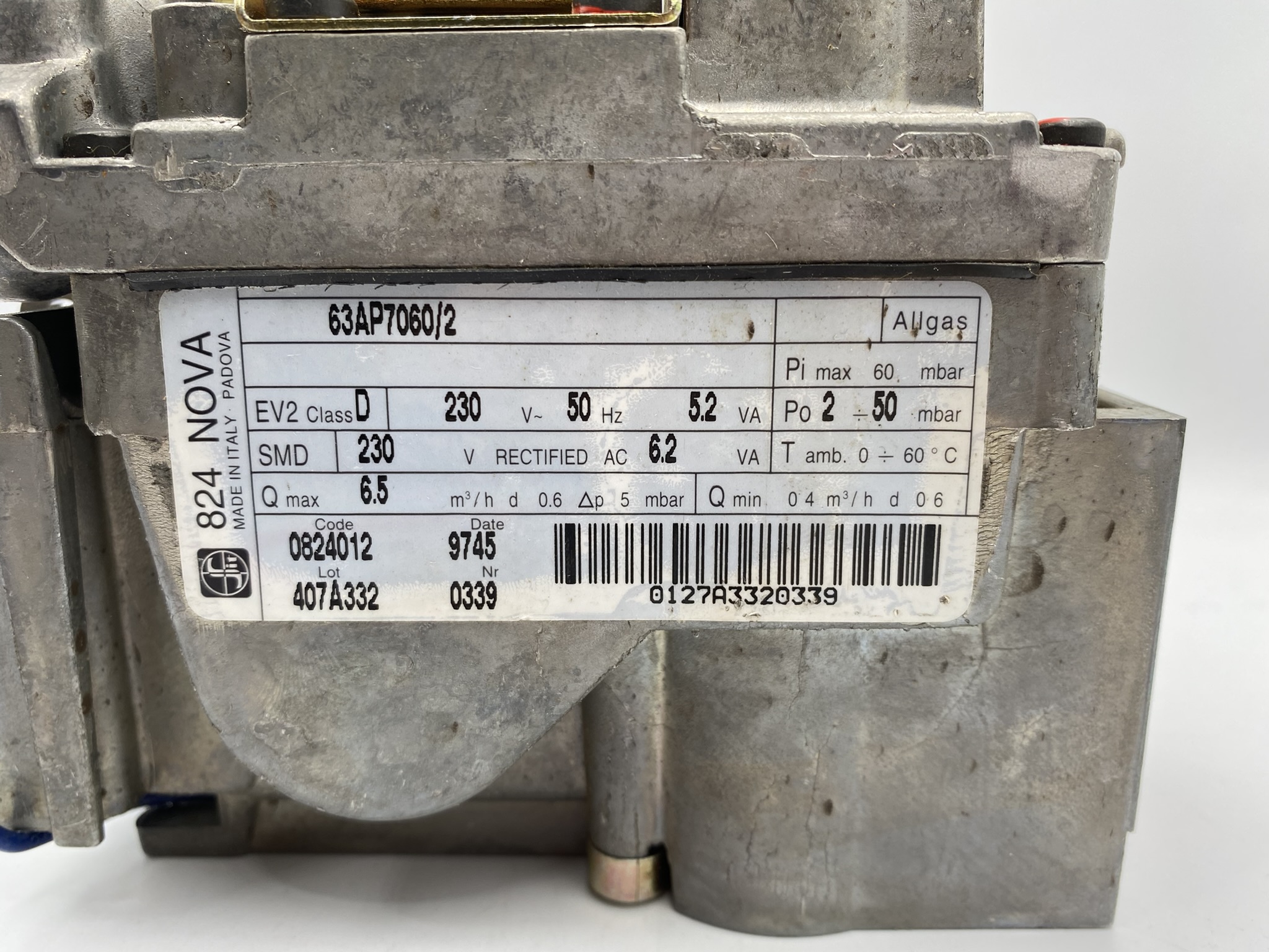 Zawór gazowy 824 Nova 63AP7060/2 zawór gazowy ARISTON do PEX571095 571095 - obrazek 5